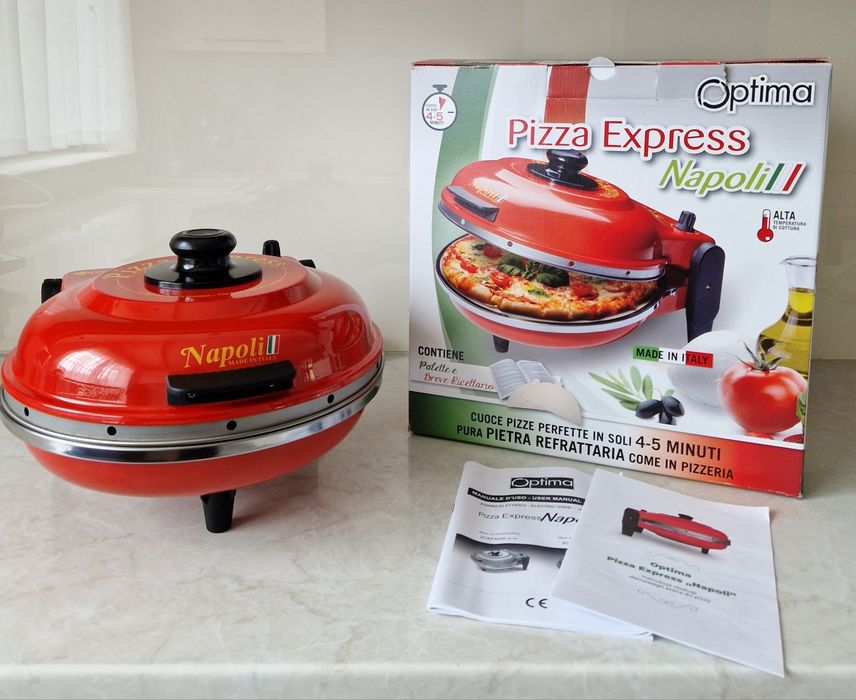 Domowy piec do pizzy Optima Napoli III Pizza Express czerwony jak nowy
