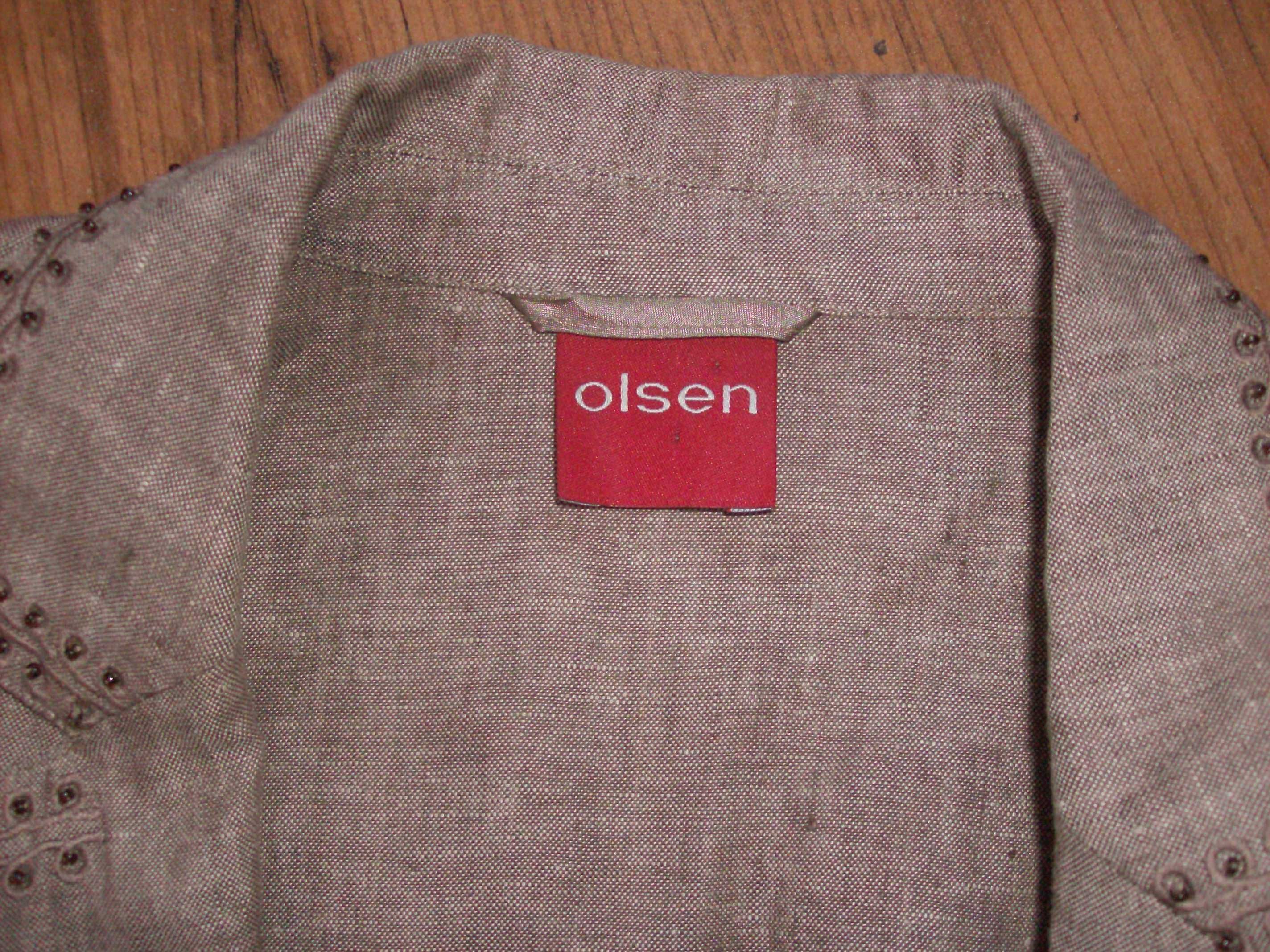 Żakiet marynarka Olsen len R.42