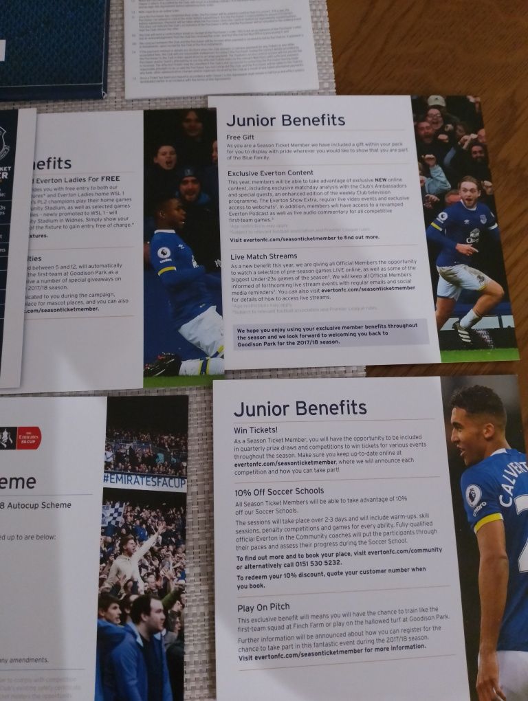 Everton Fc opakowanie do karnetu  .