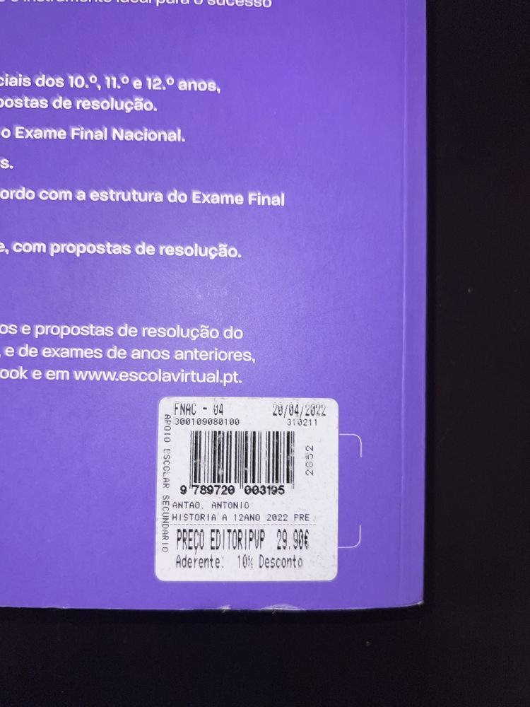 Livro Preparação para o Exame Final Nacional - Historia A 2022