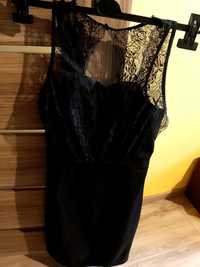Elegancka,  czarna sukienka, rozmiar 34, orsay