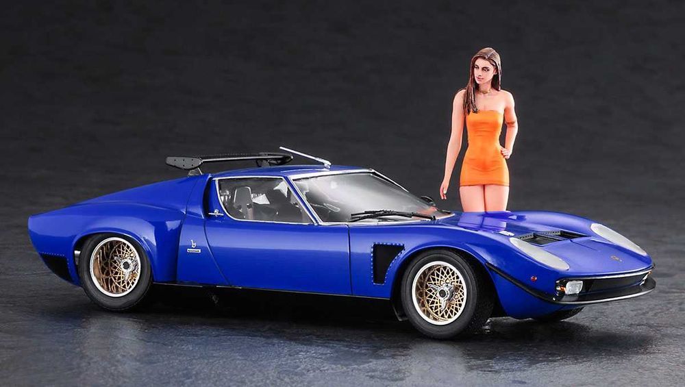 Hasegawa 20472 Lamborghini Jota SVR w/Italian Girl's Figure 1/24