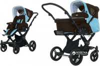 Коляска 2 в 1 babyzone  ABS AVUS AQUA-DARK BROWN 610361016