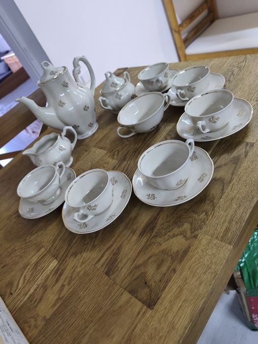 Wawel serwis kawowy porcelana PRL dzbanek  zestaw filiżanka