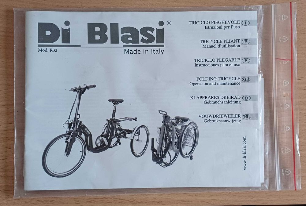 Rower inwalidzki trójkołowy Di Blasi