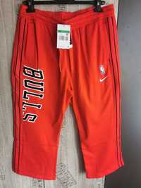 Czerwone damskie spodnie dresowe 3/4 Nike Chicago Bulls XL