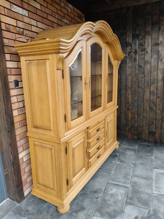 Kredens dębowy / witryna