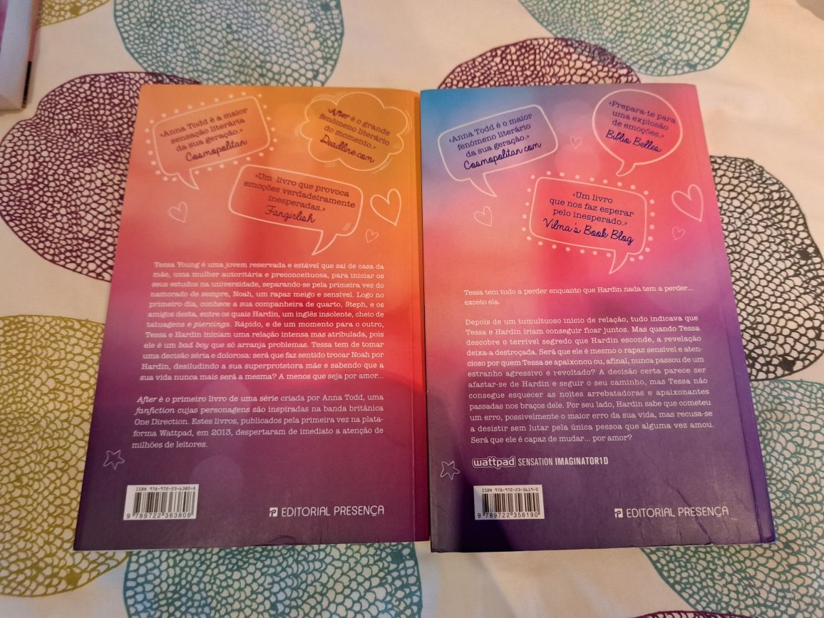 Livros 1 e 2 "After" de Anna Todd