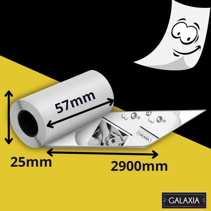 10x PAPIER TERMICZNY DO Mini Drukarki Drukuś Rolki Wkłady 57mm