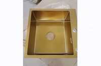 Мийка PVD золото Platinum Handmade (товщина 3,0/1,5+корзина) 50/50 см