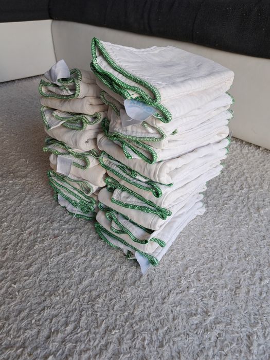 24 szt. Xkko Kikko Prefoldy z niebielonej bawełny organicznej