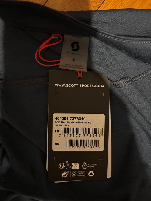 Nowa Koszulka Scott Gravel Merino, rozm. L