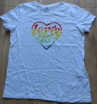 T-shirt LEVIS biały z napisem w serce rozmiar S * NOWY * z USA