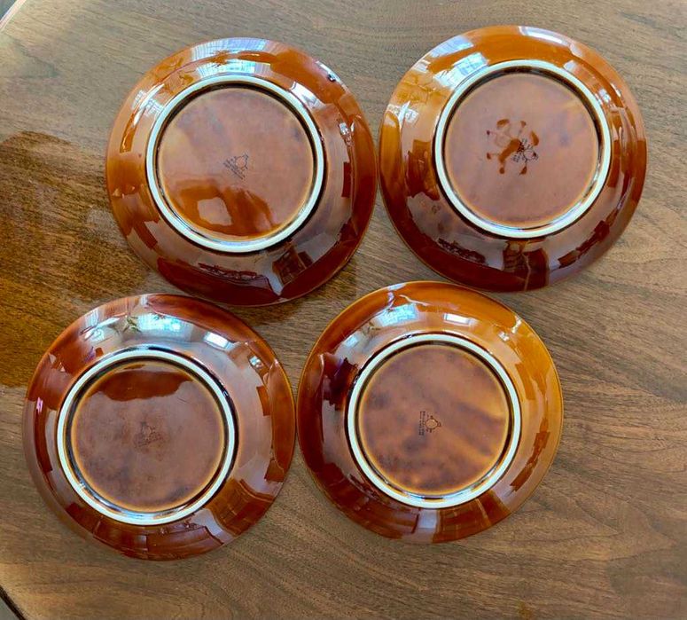 talerze głębokie obiadowe, porcelit PRUSZKÓW, vintage PRL - SUPER