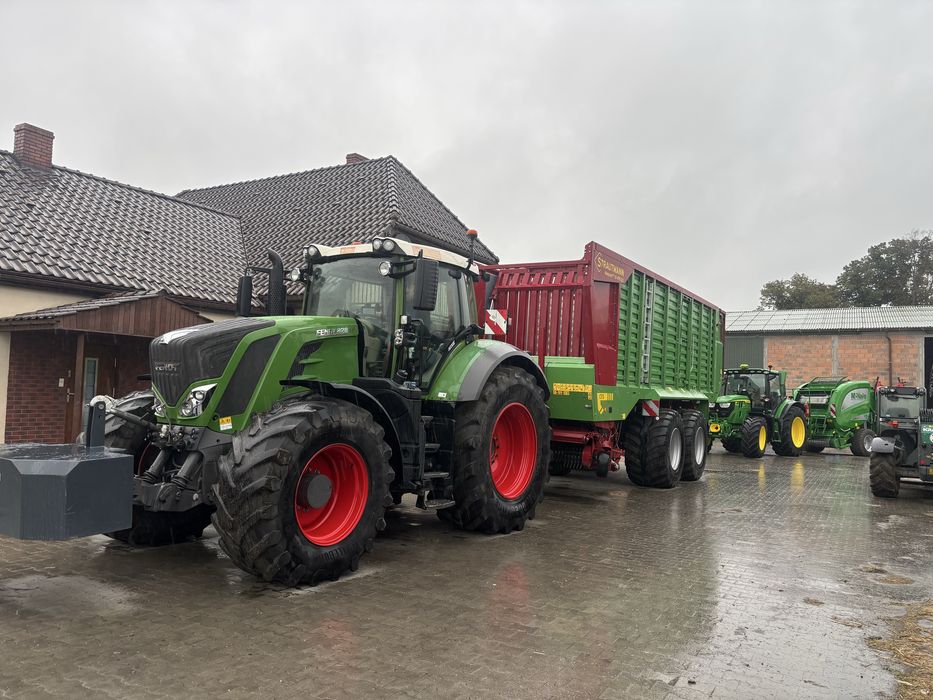 Zbiór zielonek, przyczepą samozbierającą, prasowanie, ostrzenie noży