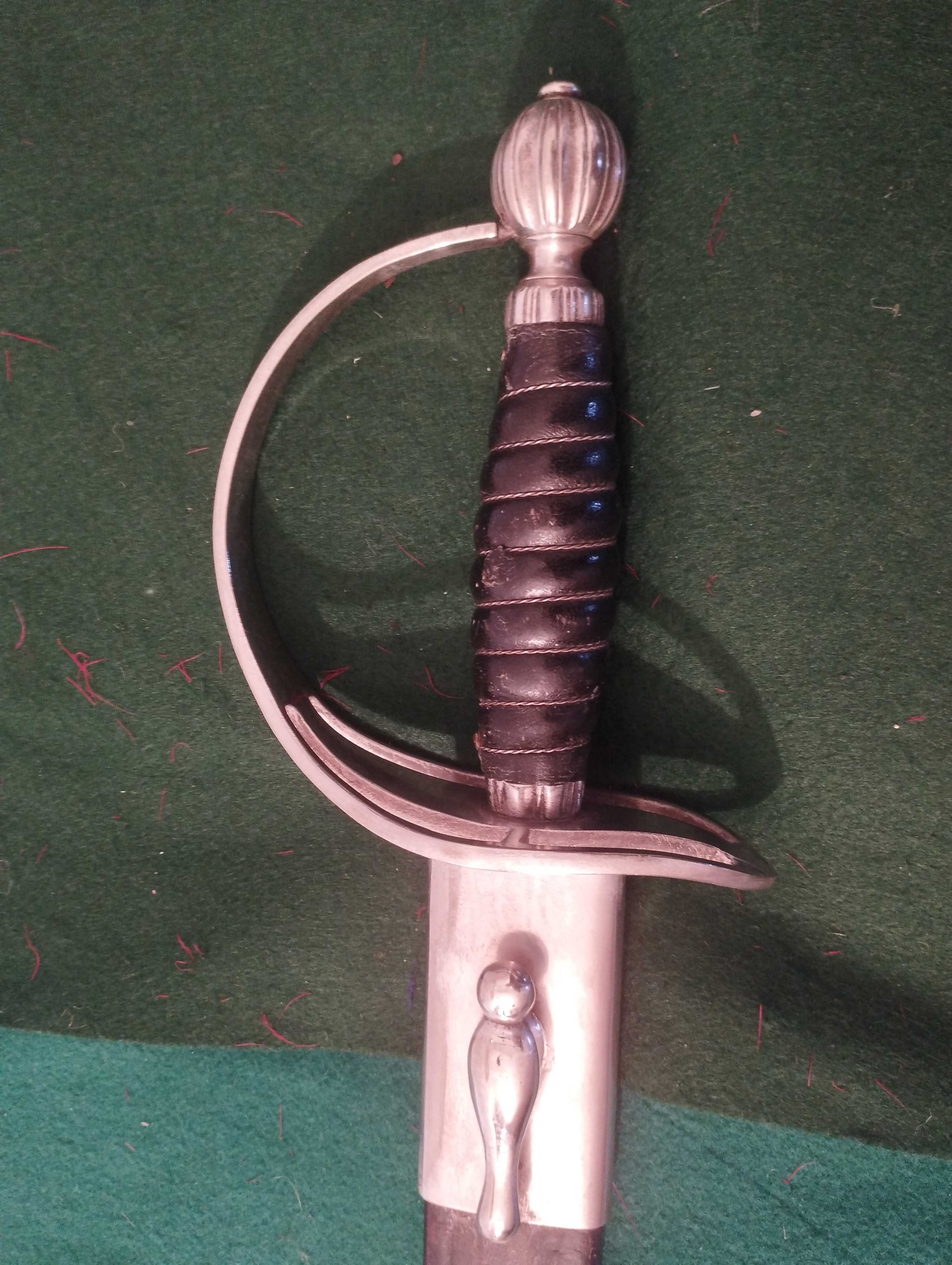 Sabre curto de oficial inglês, por volta de 1775/1780