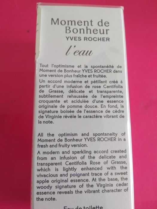 Moment de Bonheur Yves Rocher woda perfumy oryginalne dBonheur FOLIA