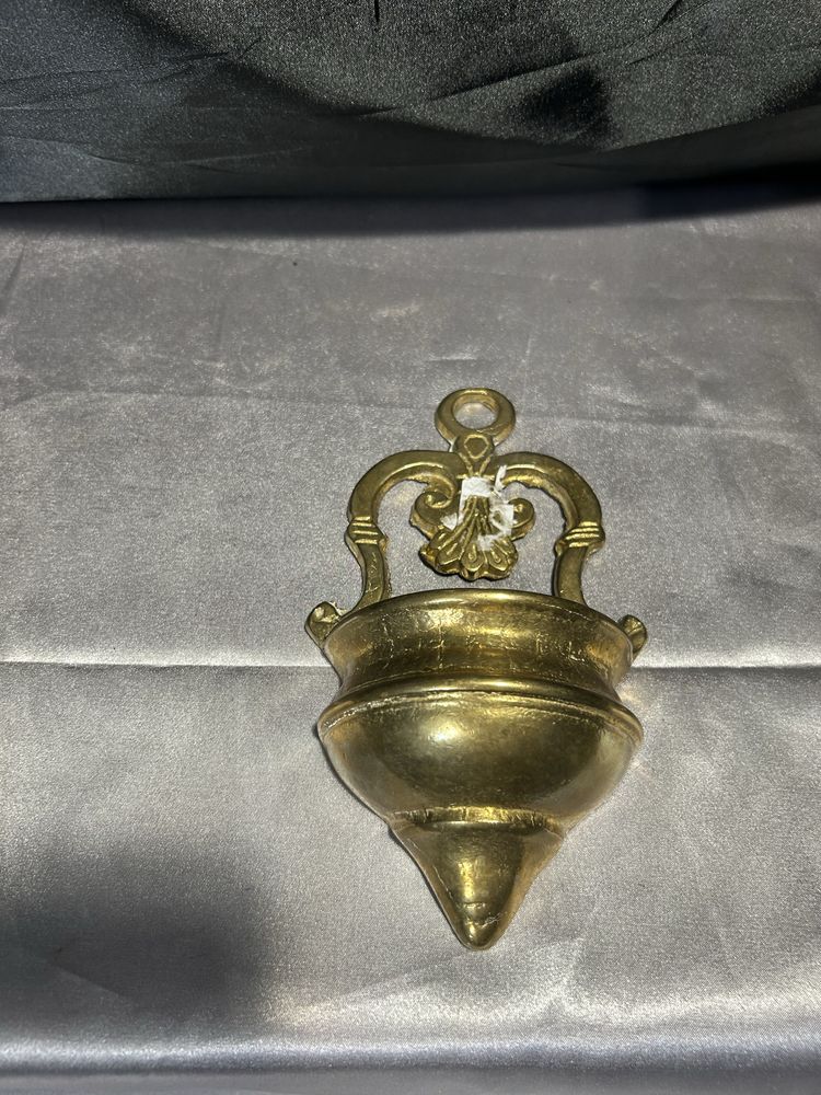 Aspersorium – Mosiężne z ornamentem – Do zawieszenia na ścianie