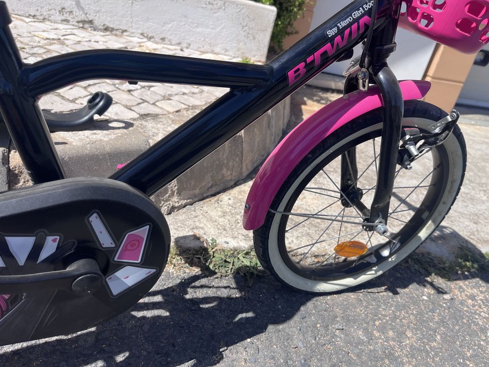 Bicicleta de menina 4-6 anos 500 spy hero 16 polegadas