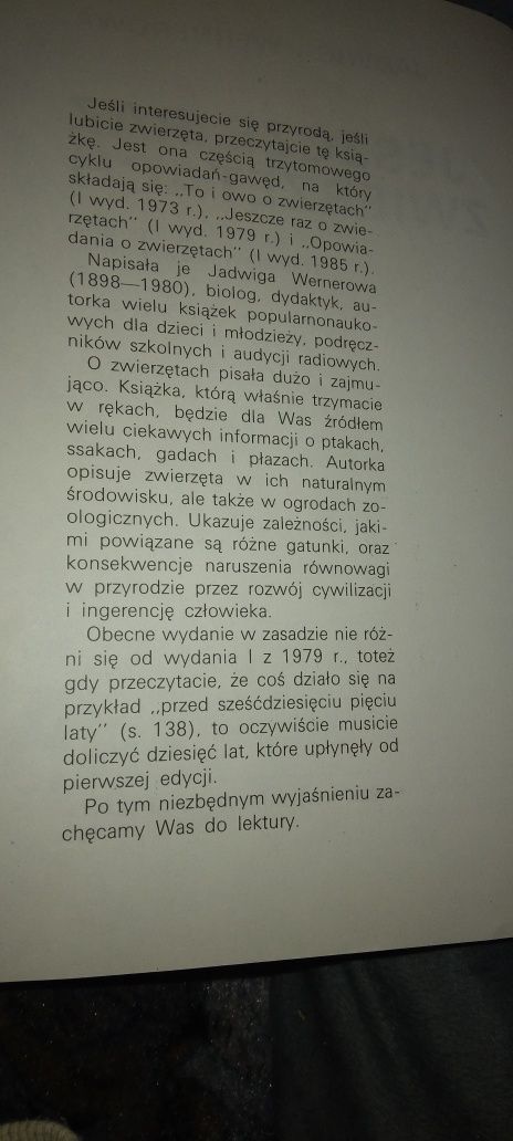 Jeszcze raz o zwierzętach - Jadwiga Wernerowa