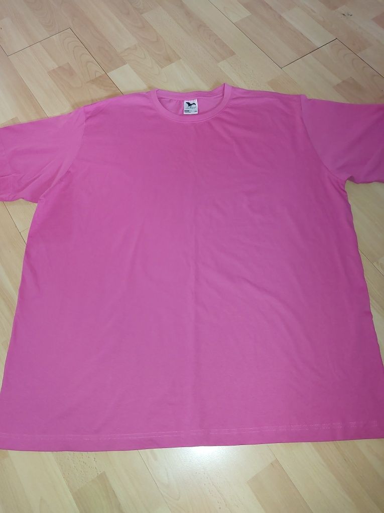 Nowy t shirt duzy plus size bawelna r  52 54 6xl 7xl damski róż