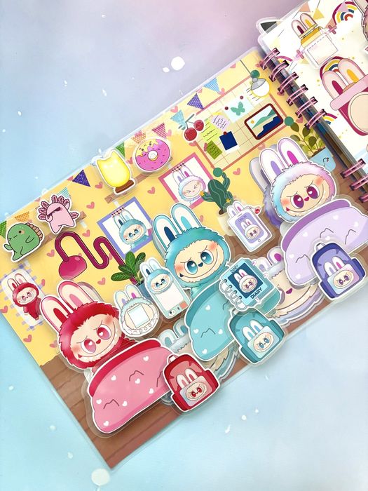 Лабубу гра на липучках ліпучках альбом книжка тока бока labubu labyby