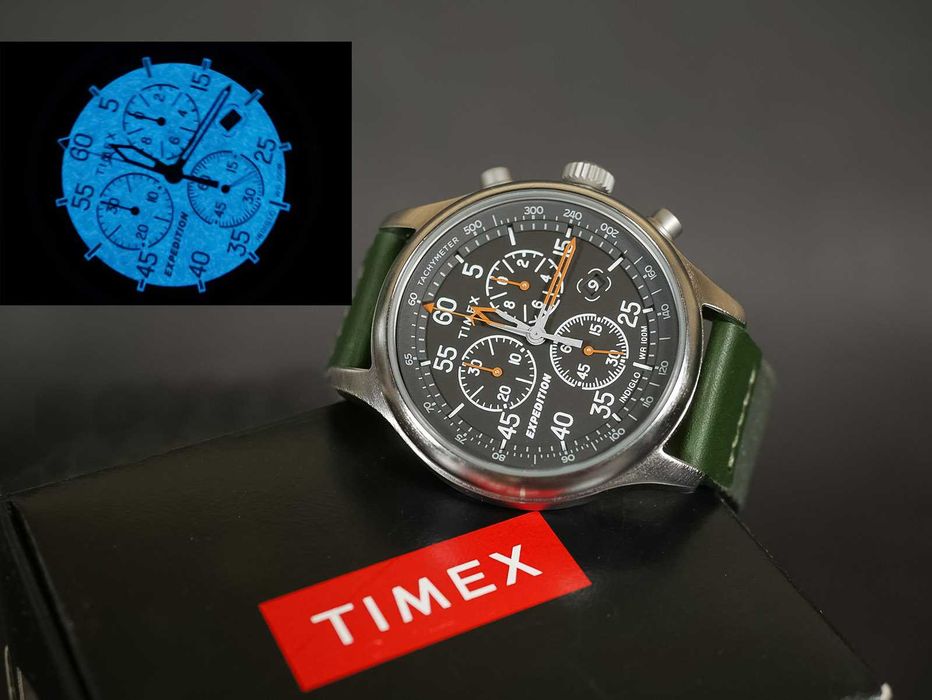 Timex Expedition Tw4B26700 с хронографом и с подсветкой Indiglo