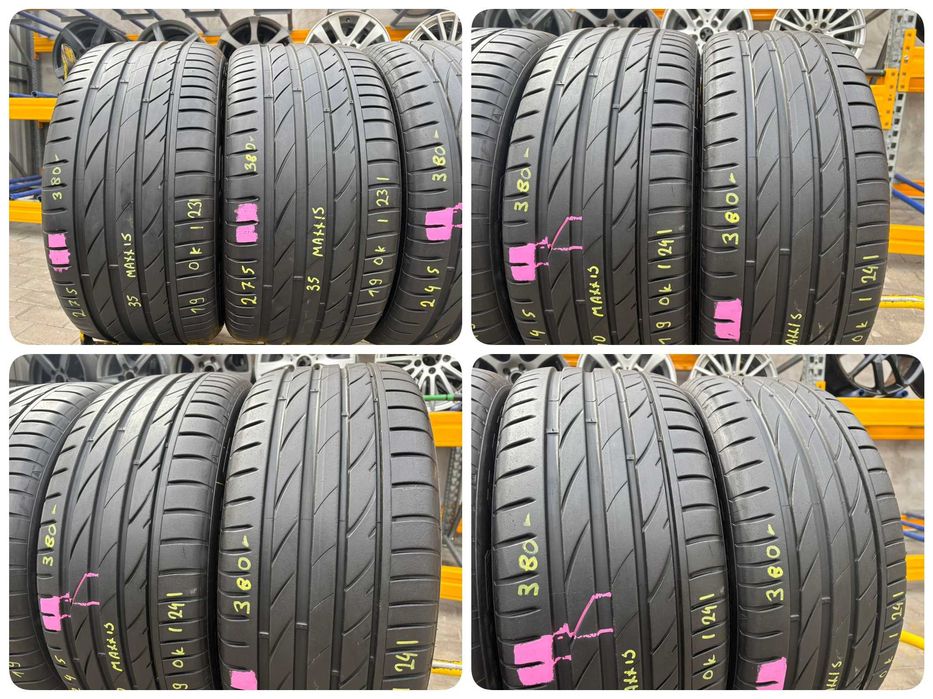 4X OPONY LETNIE Maxxis 2X 275/35ZR19 2X 245/40ZR19 7.8MM 2024R CAŁE!