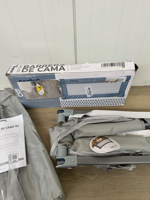 Barierka zabezpieczająca do łóżka 90cm Asalvo kratka ochronna