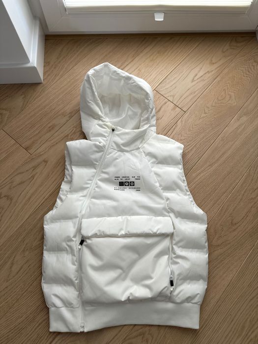 Kamizelka puchowa chłopięca Zara 140 biała
