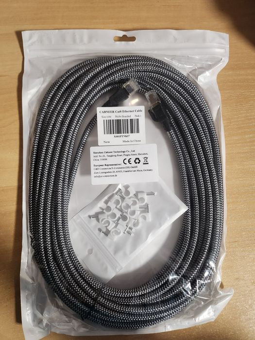 Кабель Cat 8, Ethernet високошвидкісний гігабітний CABNEER 10метрів