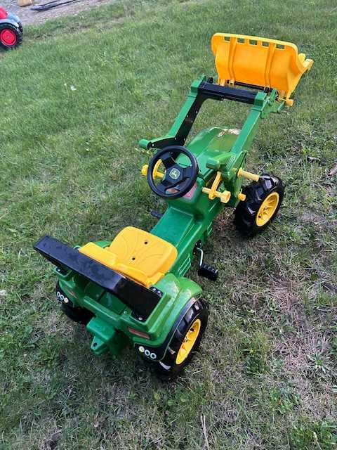 traktorek dziecięcy na pedały john deer koła gumowe pompowane