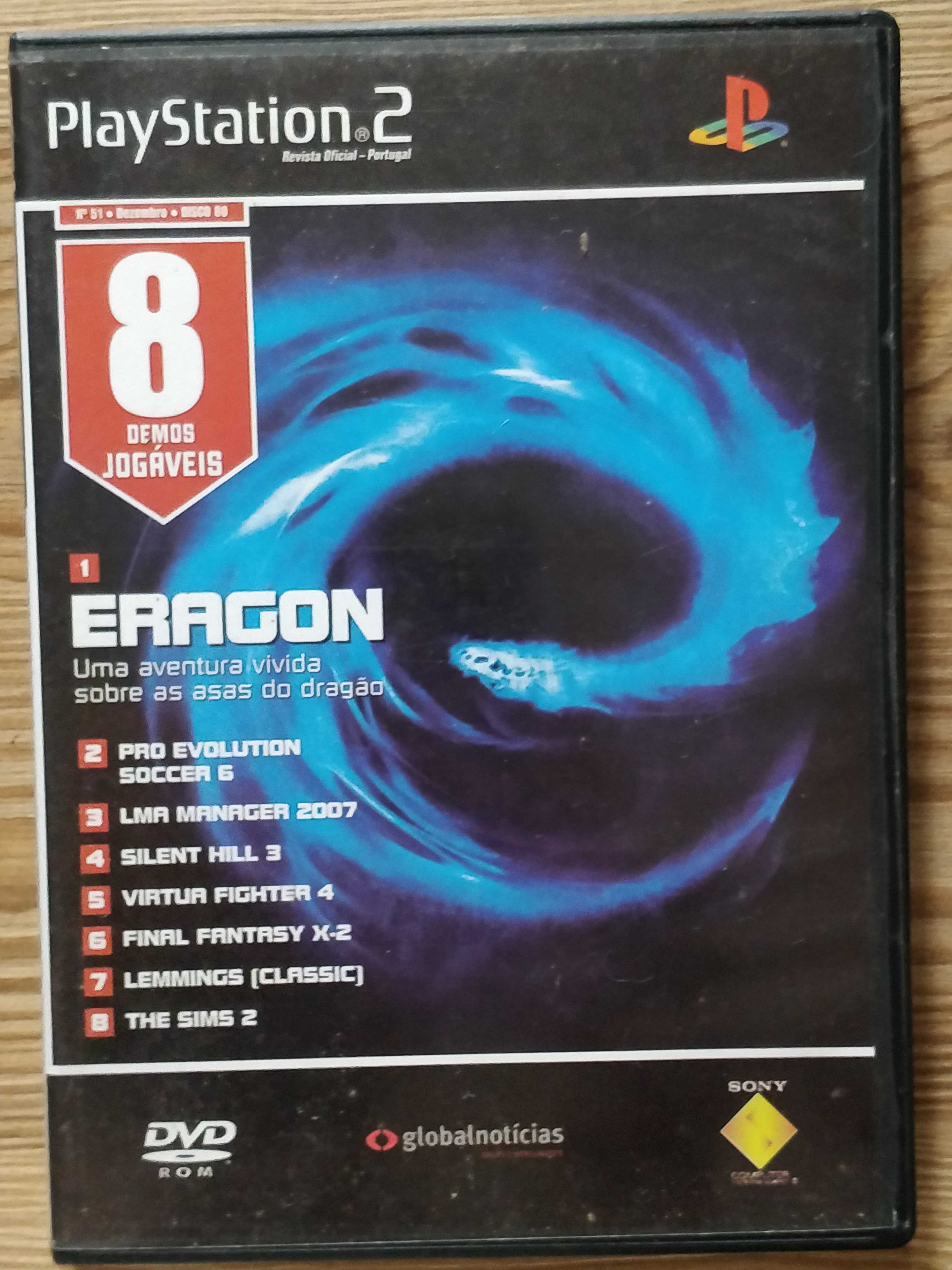 Jogo Playstation 2 com 8 demos jogáveis