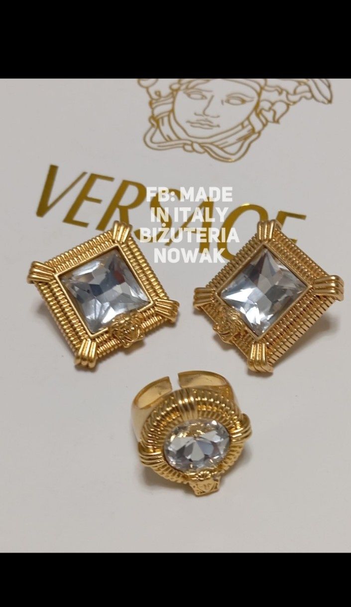 Kolczyki z głową meduzy Versace crystal earrings