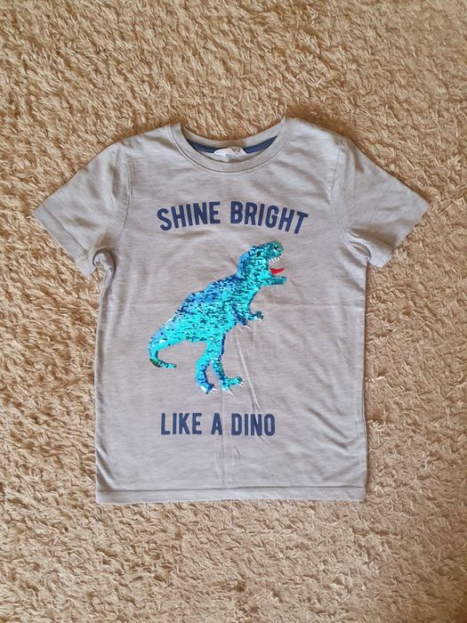 Футболки с паетками Minecraft  Spiderman Динозавр 9лет