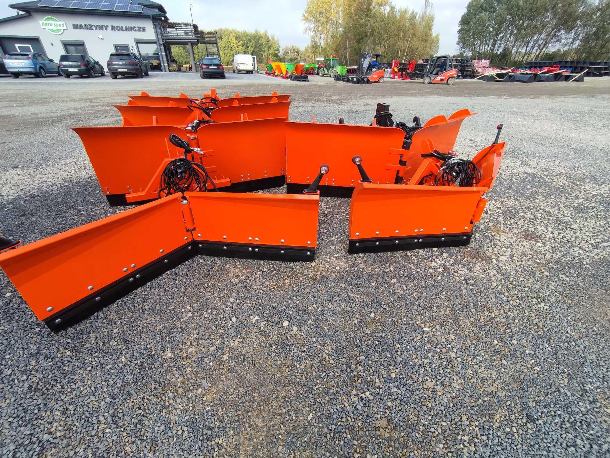 Duży solidny pług do śniegu METAL TECHNIK euro/TUZ strzałkowy NOWY