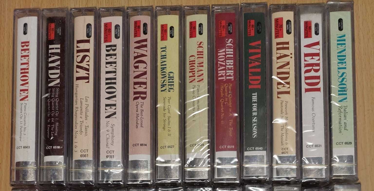 Grandes musicos classicos em cassetes de Chrome seladas