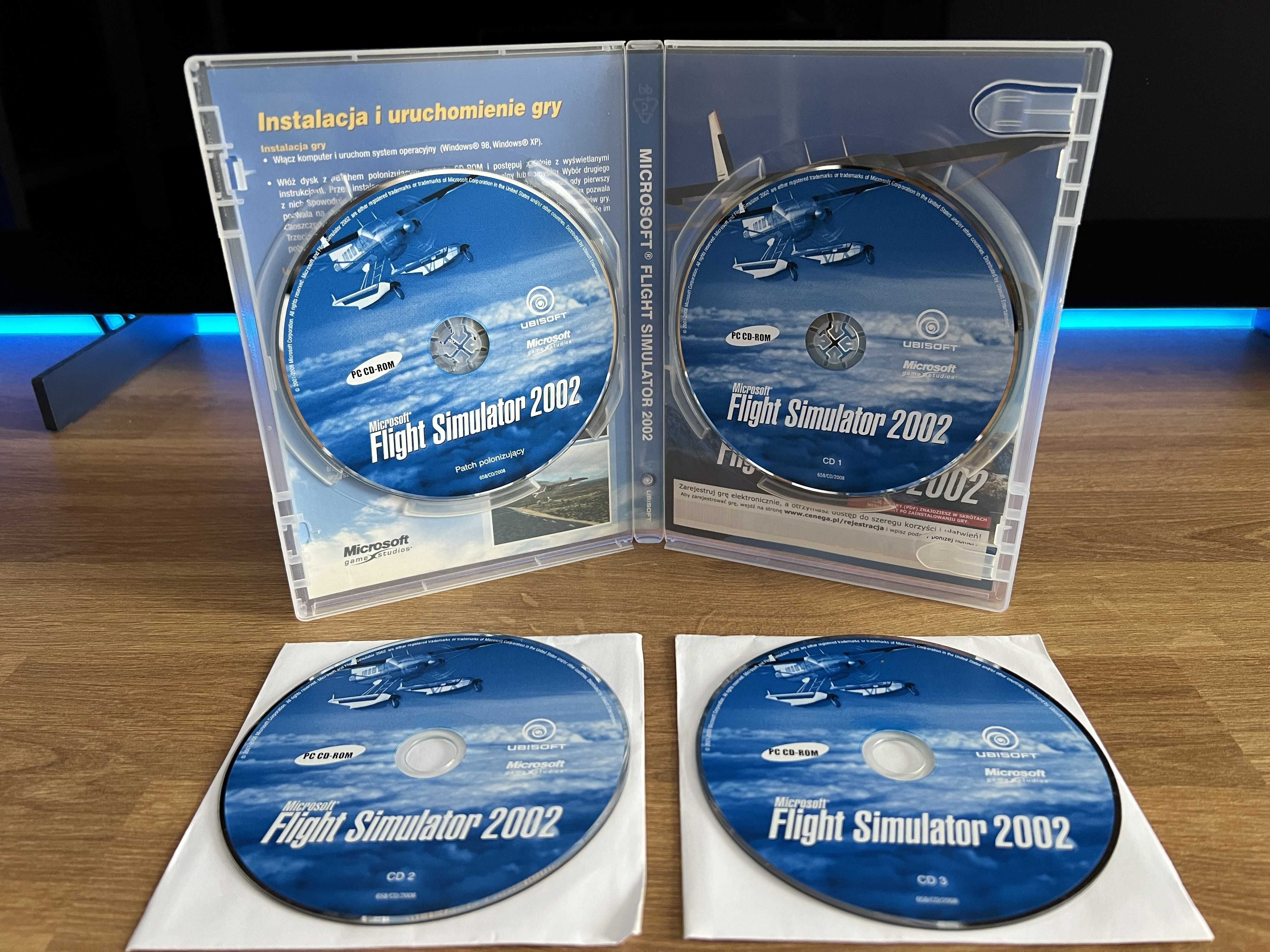 Microsoft Flight Simulator 2002 (PC PL 2008) CD BOX kompletne wydanie