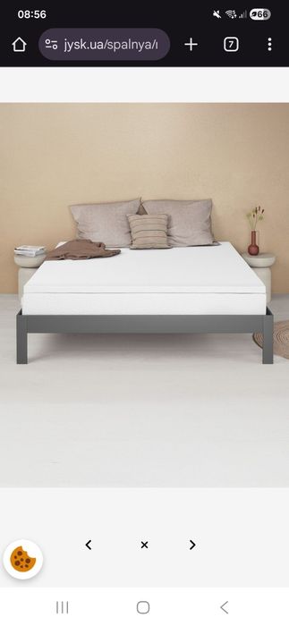 Топ-матрац 160x200см WELLPUR FRYA білий топер, футер на матрац або див