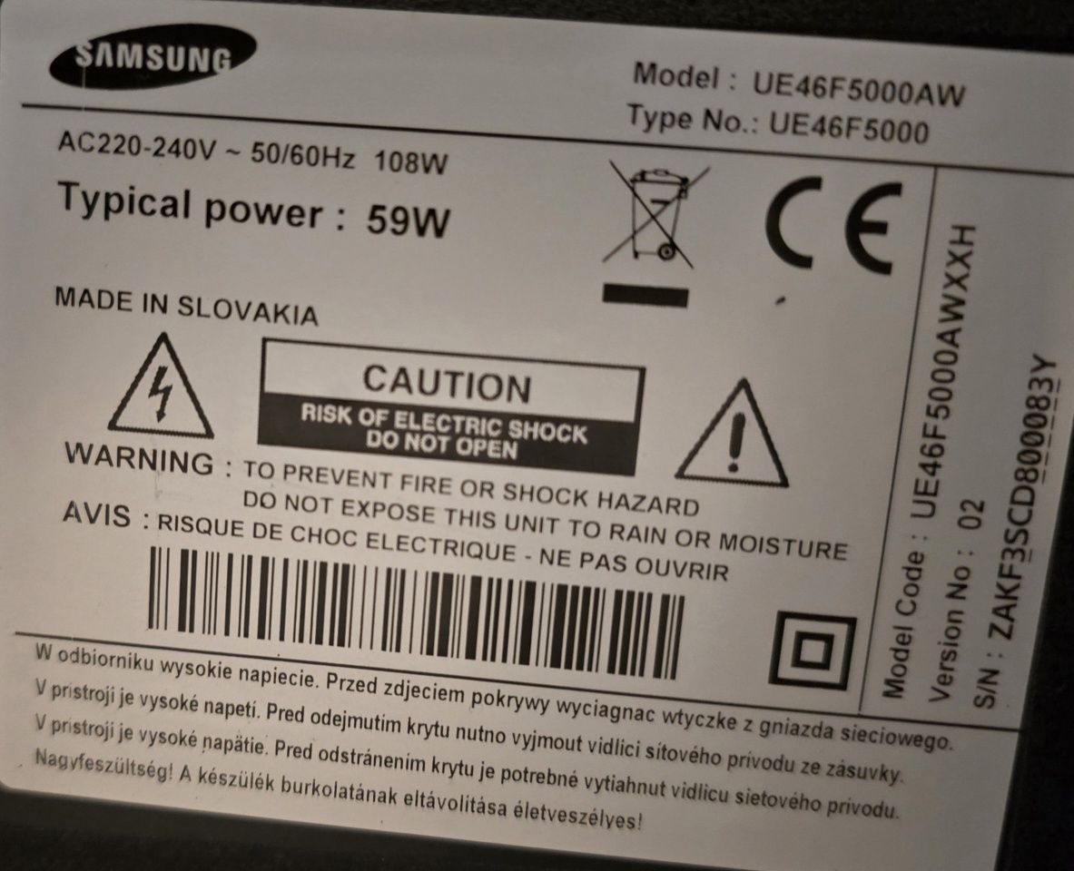 Samsung UE46F5000AW