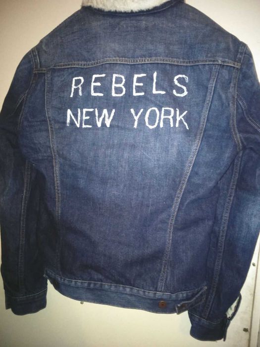 Куртка мужская котоновая Levi's, меховая подстежка, с fashion показа