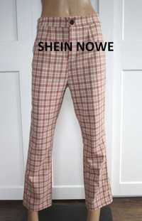 Shein spodnie dzwony szeroka nogawka vintage kratka M 38 NOWE