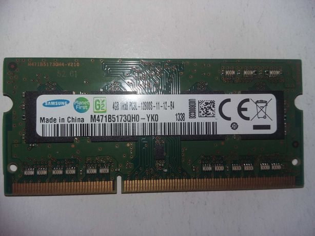 SAMSUNG DDR3L SoDimm M471B5173QHO-YKO
4GB 1Rx8 PC3L-12800S-11-B4