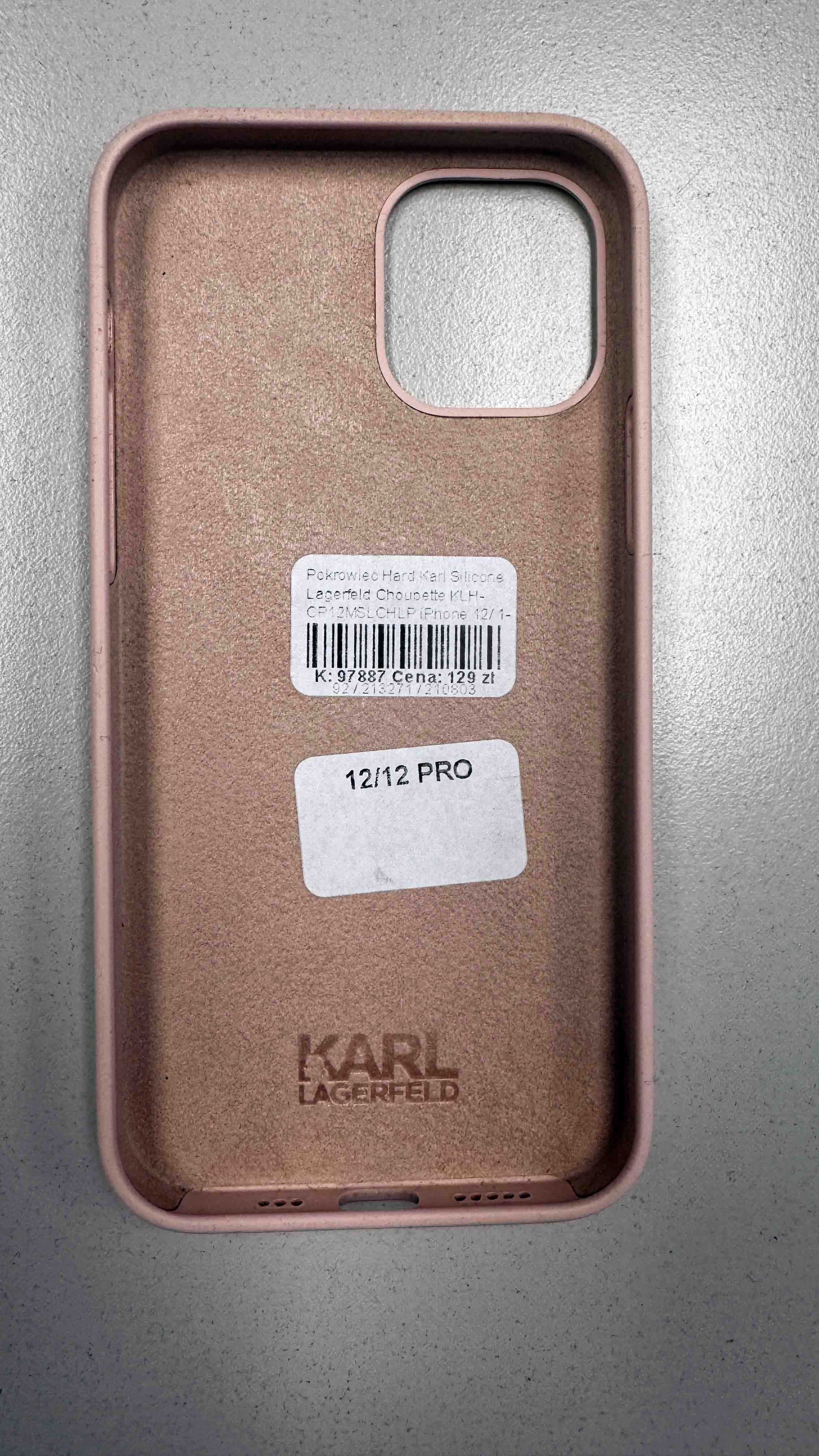 Etui Iphone12, Iphone 12Pro, Karl Lagerfeld różowe