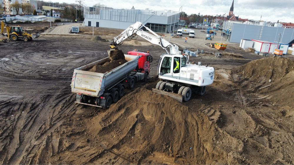 Roboty ziemne,koparka,wyburzenia,rozbiórki,młot,transport