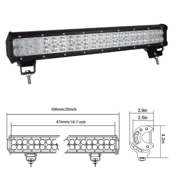 Barra led 126Watt Entrega 24h Maquinas / 4x4 / Bombeiros etc...