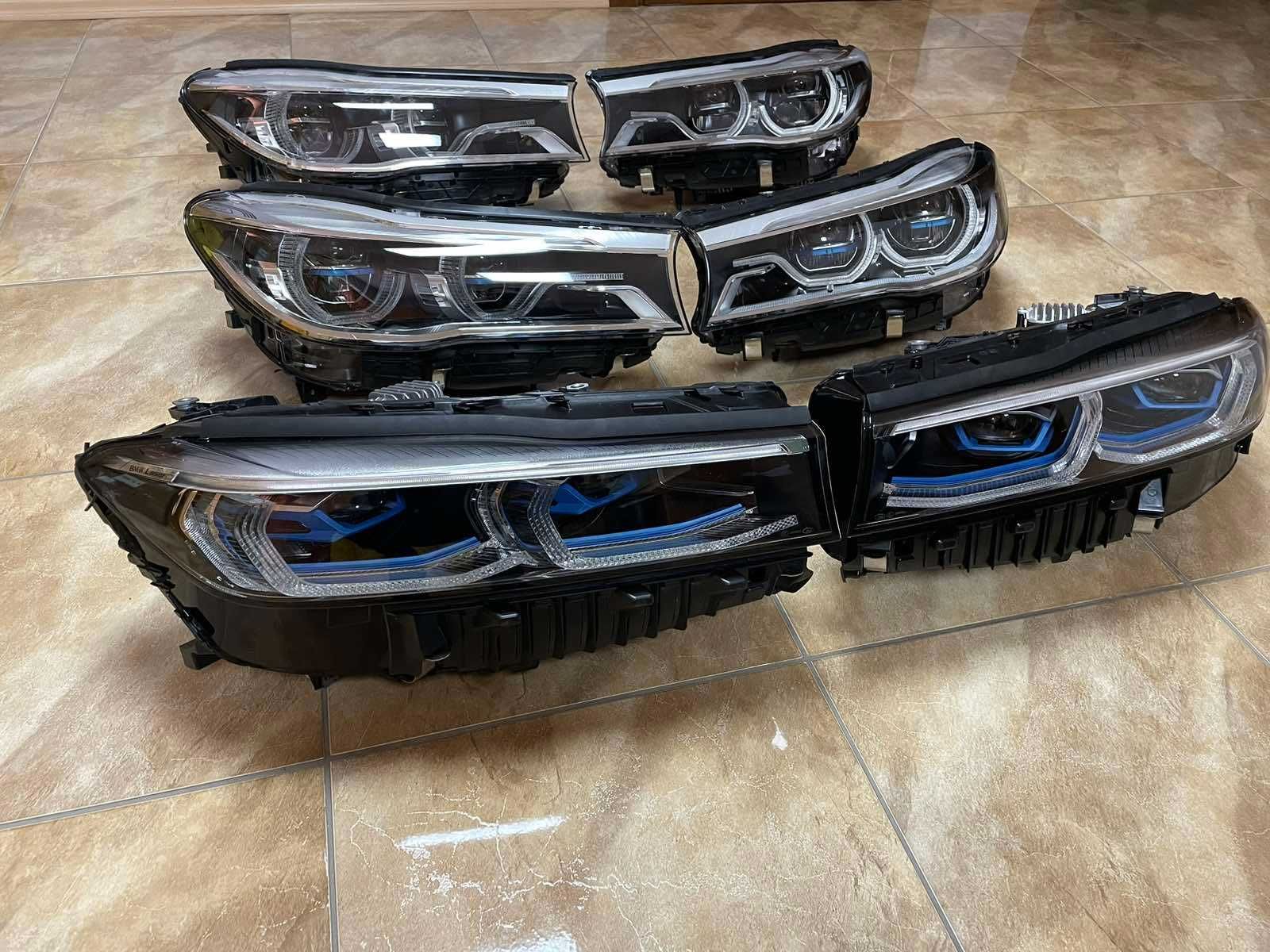 Фары лазер с блоками  на BMW 7 Series G11 / G12 Laser Б/У