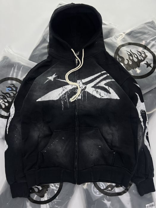 Зіпка Hellstar кофта худі zip hoodie хелстар y2k sk8 drill