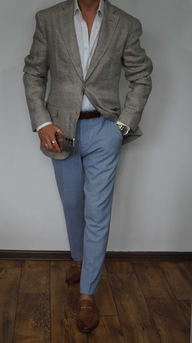 Marynarka Nowa Massimo Dutti Rozmiar 54 185/108 Kolor Brąz z Szarym