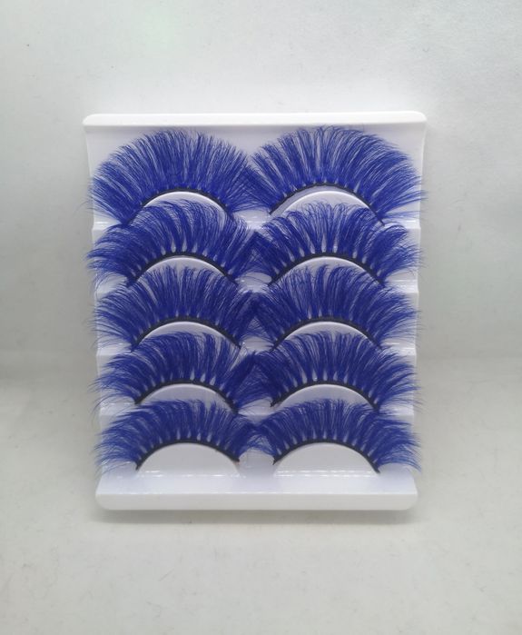 Сині накладні вії набір 5 пар
